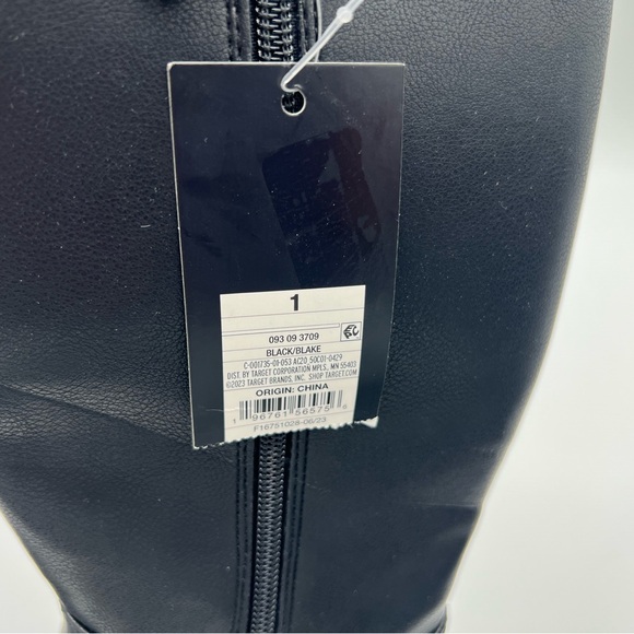 Toddler Girls' Mimi Riding Boots Black - Cat & Jack size 1 - Picture 2 of 11